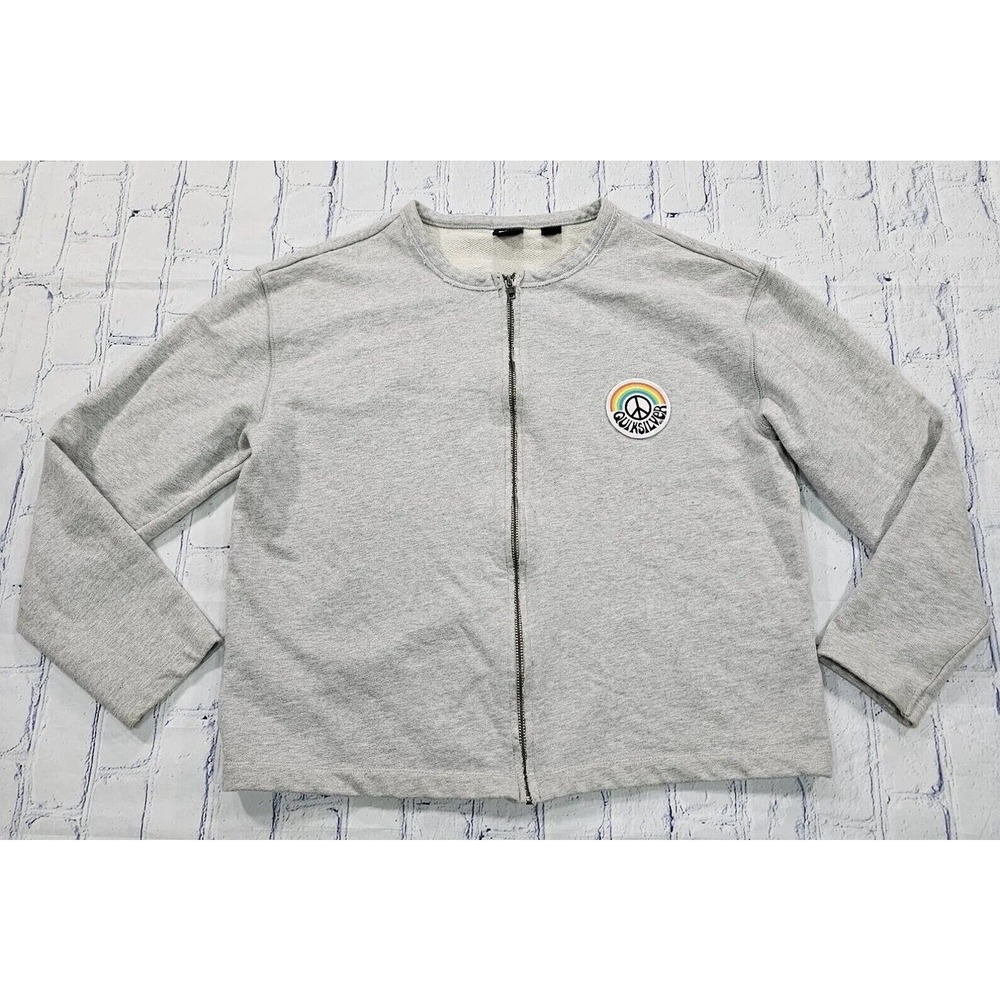 Quicksilver Rainbow Zip Jacket Gray Athleisure Athletic WOMENS SIZE M